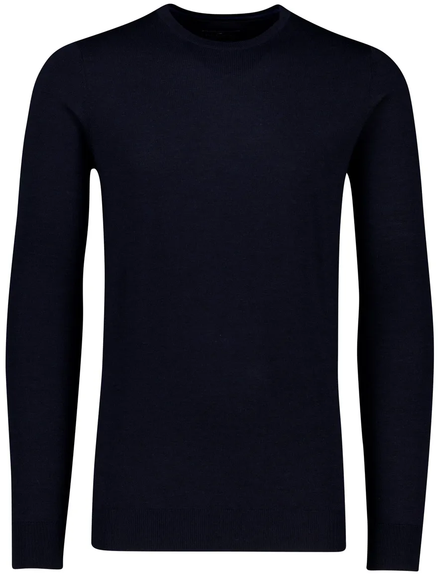 trui extra lange mouwlengte donkerblauw Portofino