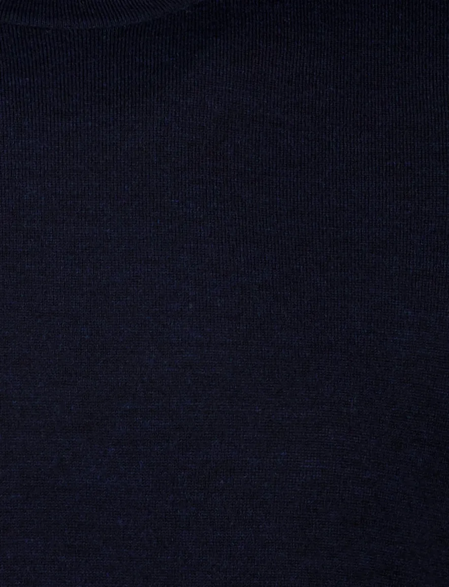 trui extra lange mouwlengte donkerblauw Portofino