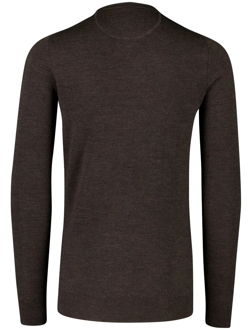Portofino Trui extra lang d.bruin merinowol turtleneck