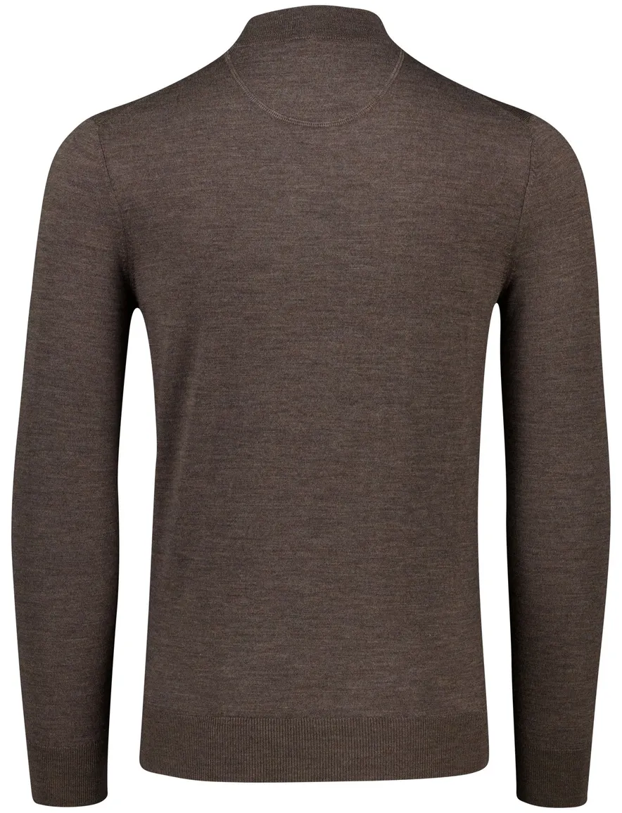 Portofino trui bruin turtleneck 100% merinwol