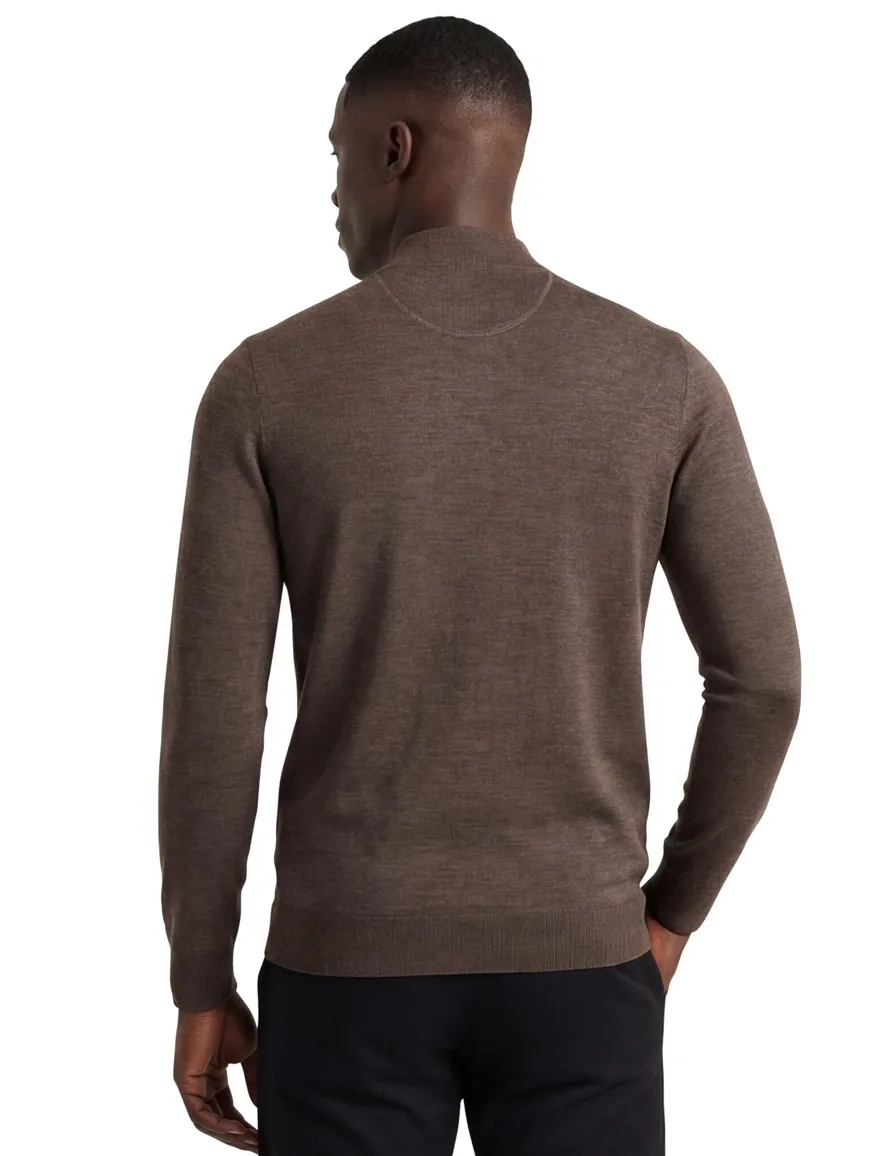 Portofino trui bruin turtleneck 100% merinwol