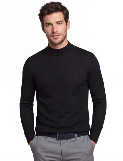 Portofino Portofino turtleneck trui zwart