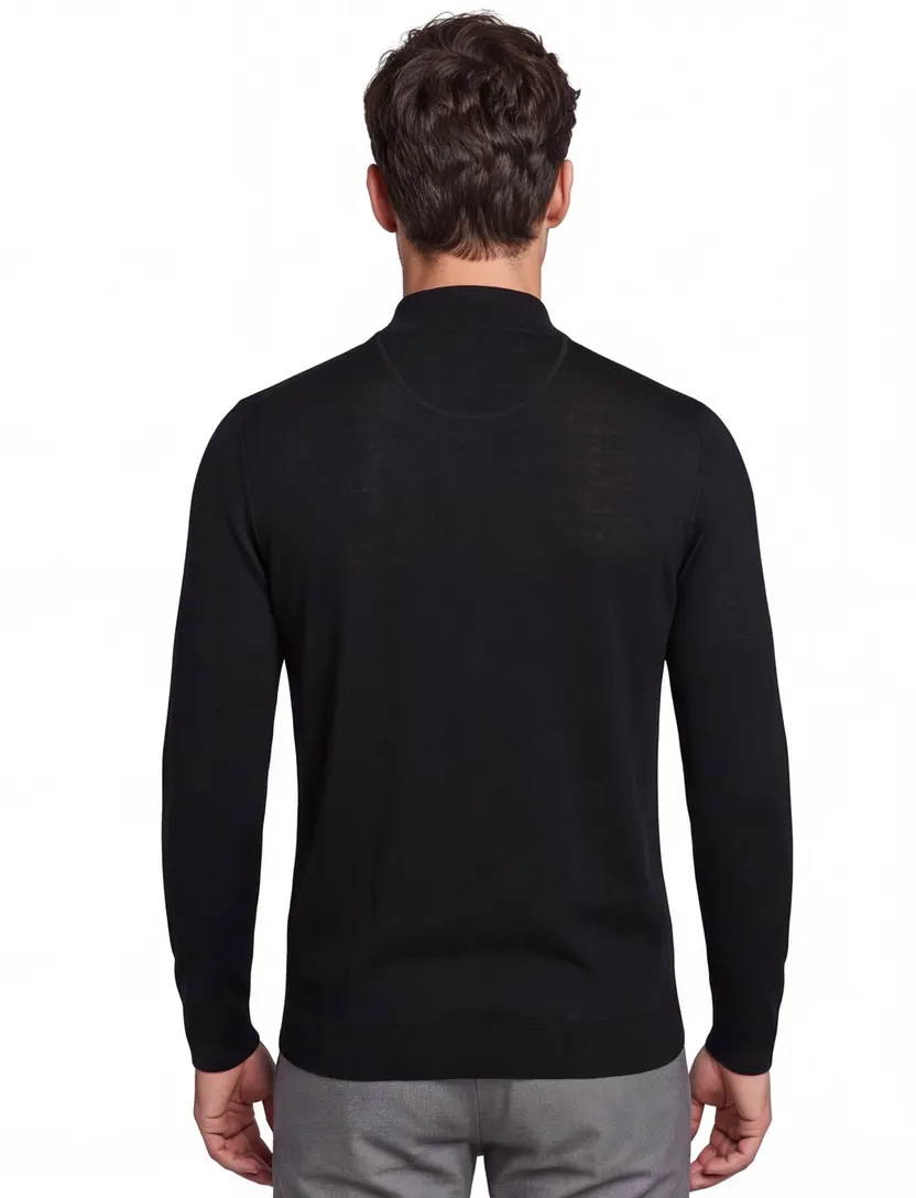 Portofino turtleneck trui zwart
