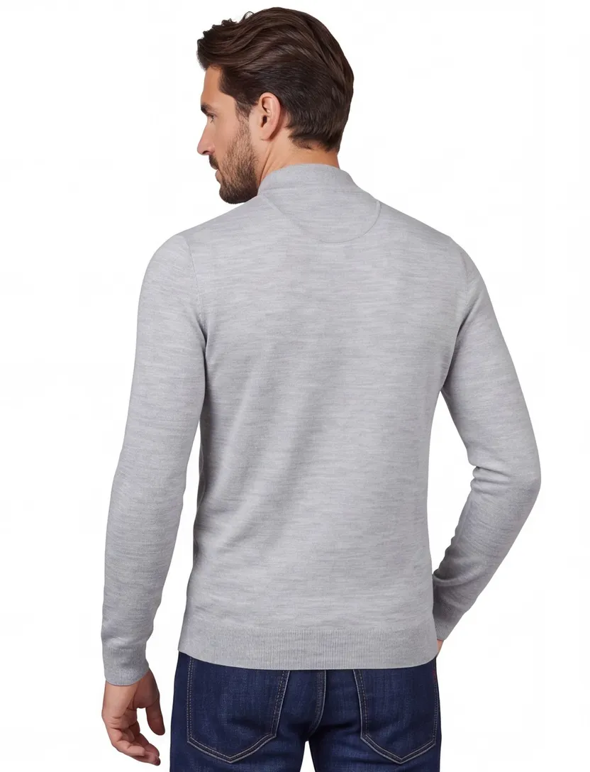 trui Portofino grijs turtleneck gemeleerd