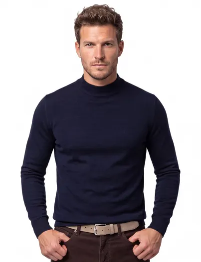 Portofino turtle neck trui portofino donkerblauw