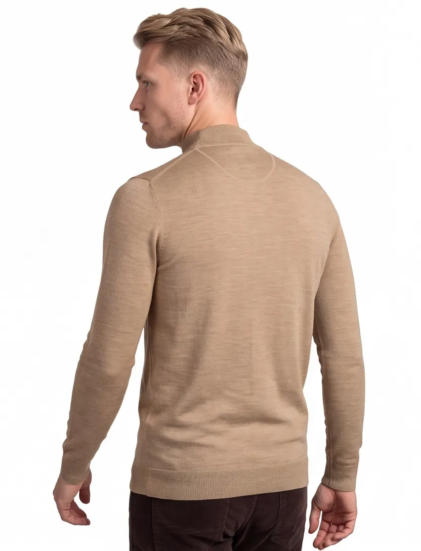 turtle neck trui portofino camel