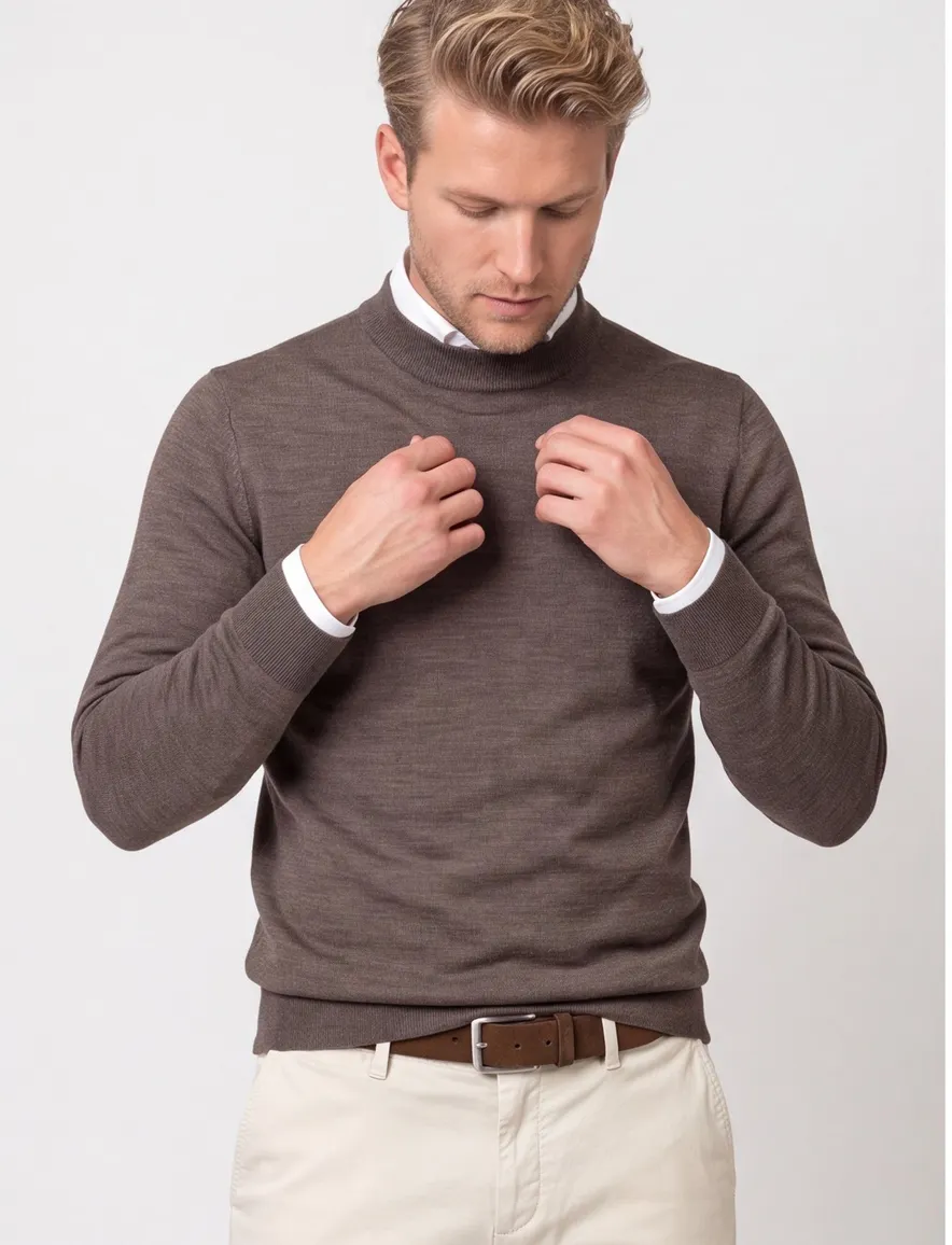 trui turtle neck Portofino bruin
