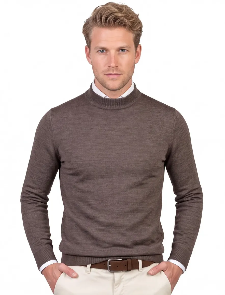 trui turtle neck Portofino bruin