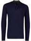 trui extra lang Portofino donkerblauw effen lamswol