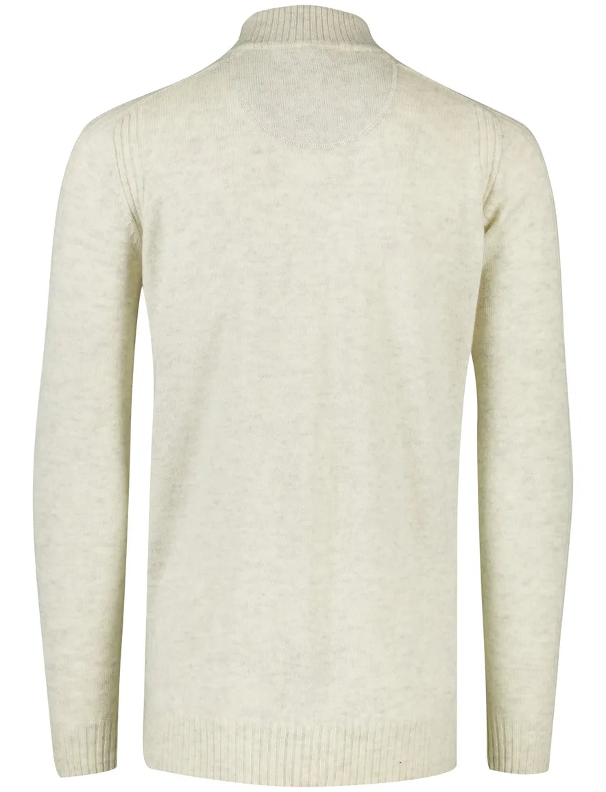 Portofino trui extra lange mouwlengte creme effen