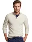 trui extra lange mouwlengte Portofino creme gebreid