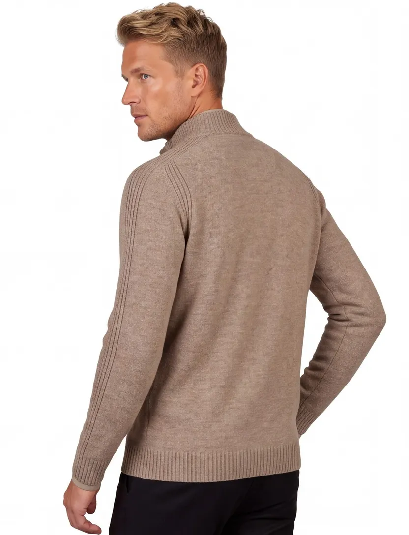 trui extra lange mouwlengte Portofino beige gemêleerd