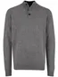 Portofino trui half zip trui melange antraciet lamswol ml7 gemêleerd