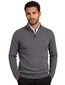 Portofino trui half zip trui melange antraciet lamswol ml7 gemêleerd