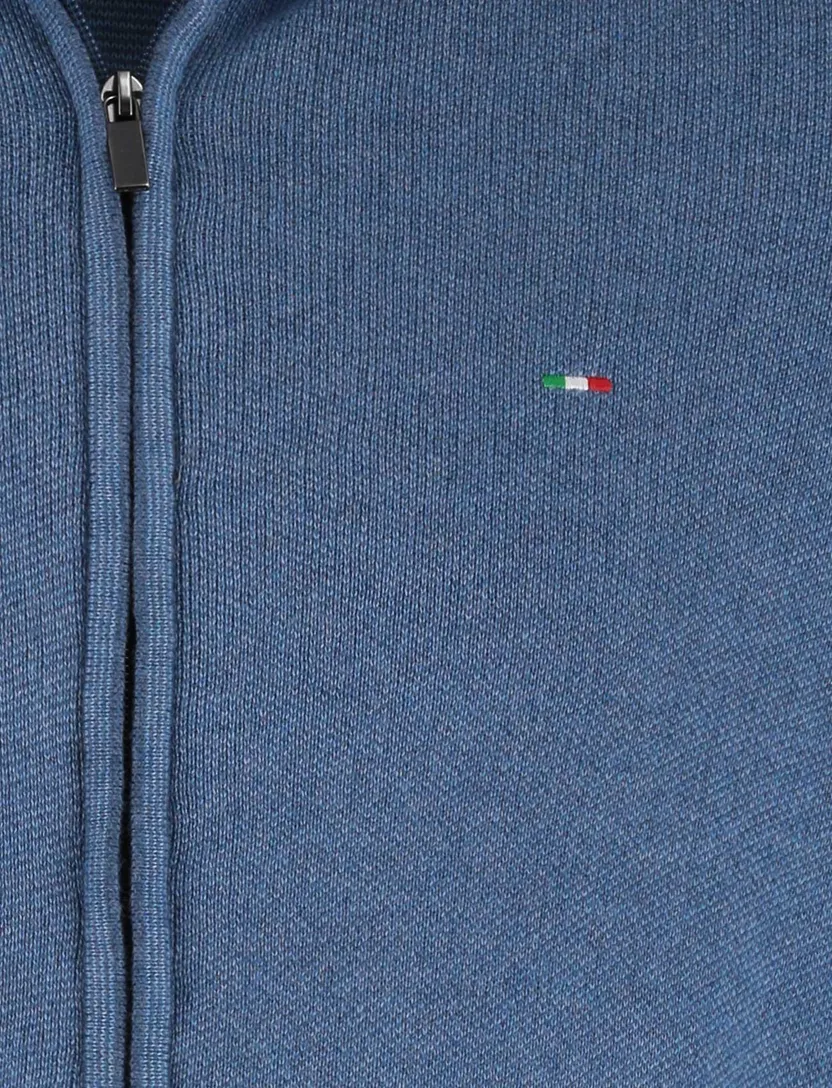 Blauw Portofino vest katoen
