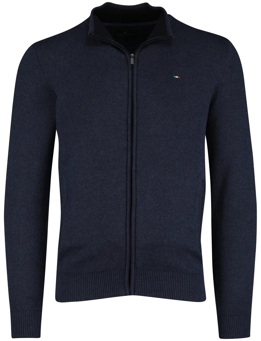Vest Portofino navy katoen