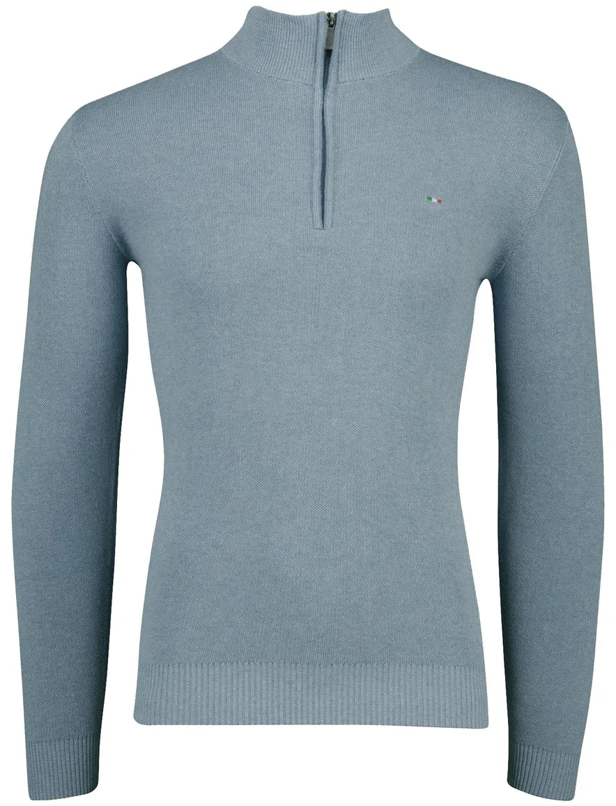 Portofino trui extra lange mouw polo kraag