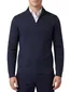 Portofino half zip trui gemeleerd donkerblauw