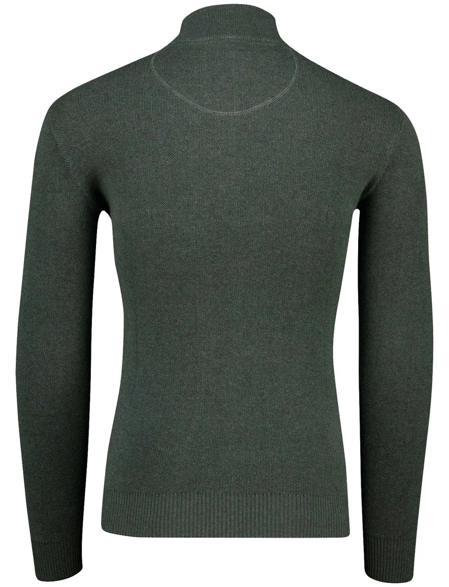 Portofino half zip trui groen gemeleerd
