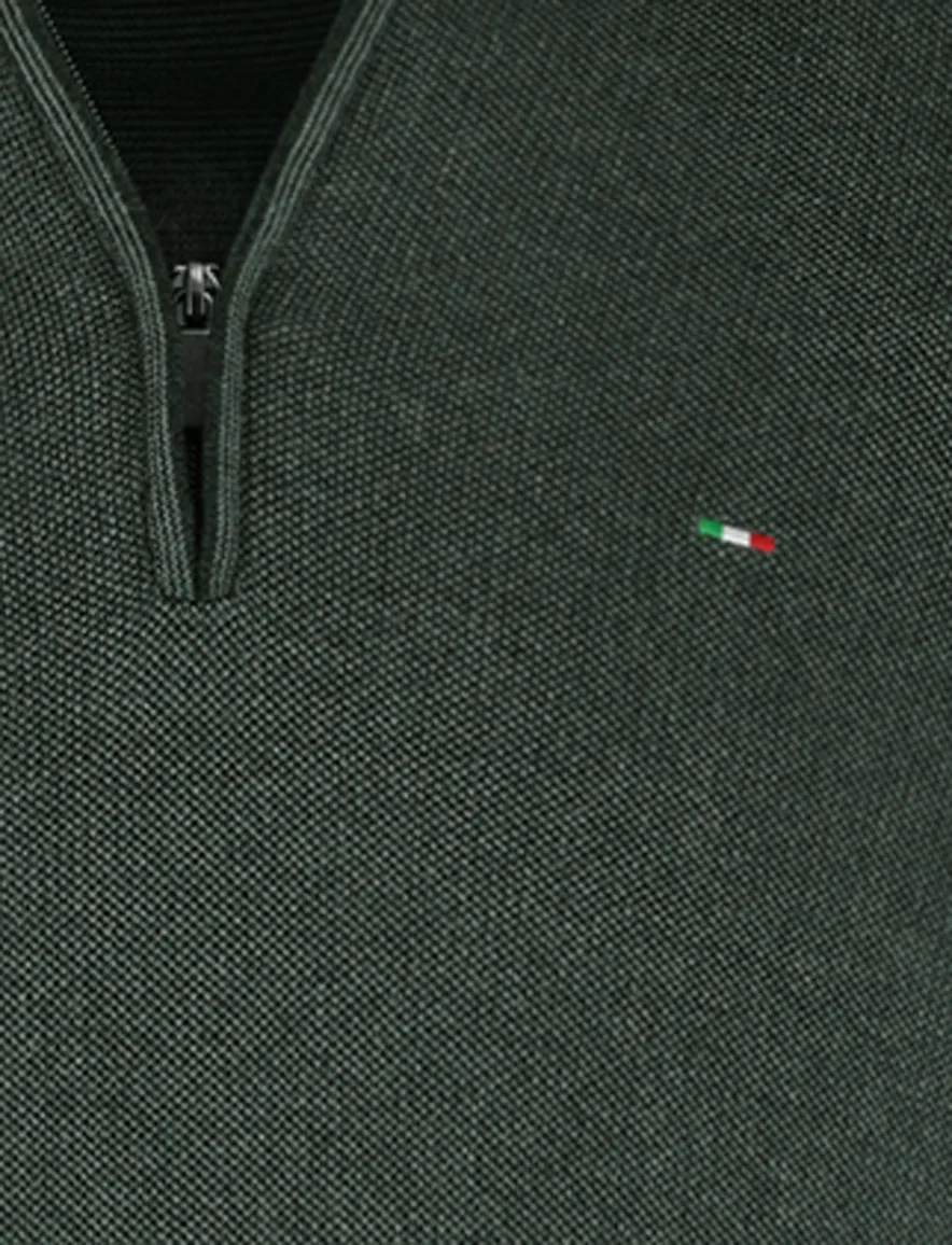 Portofino half zip trui groen