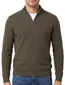 Half zip trui Portofino bruin katoen