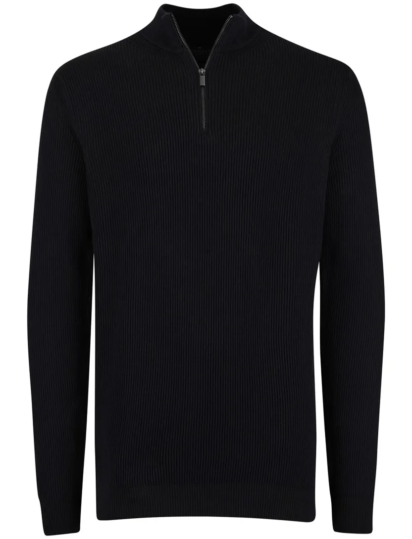 Portofino trui extra lange gebreid katoen navy ml7