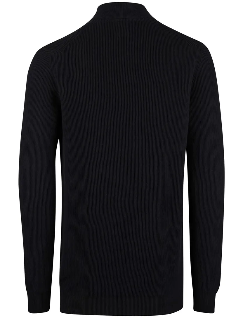 Portofino trui extra lange gebreid katoen navy ml7
