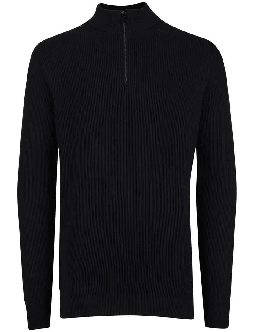 Portofino trui extra lange gebreid katoen navy ml7