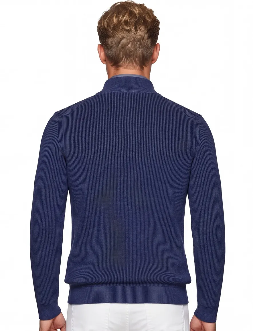 trui extra lange mouwlengte donkerblauw Portofino