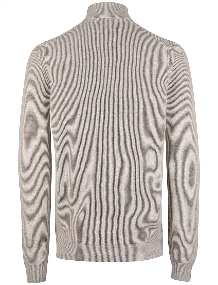 Portofino trui half zip beige 100% katoen ml7
