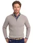 Portofino trui half zip beige katoen