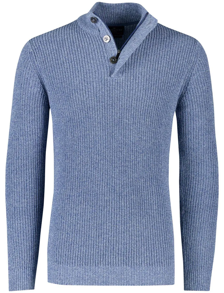 trui extra lange mouwlengte blauw Portofino