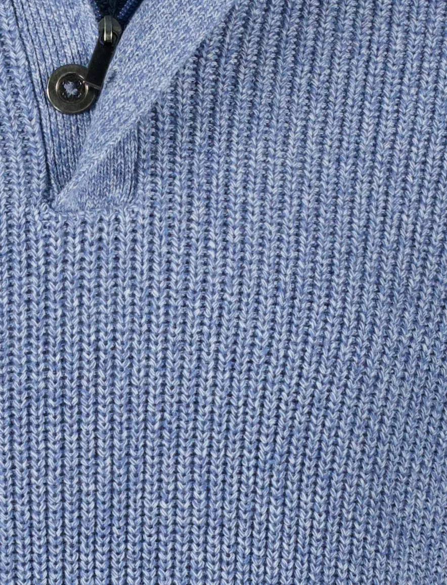 trui extra lange mouwlengte blauw Portofino