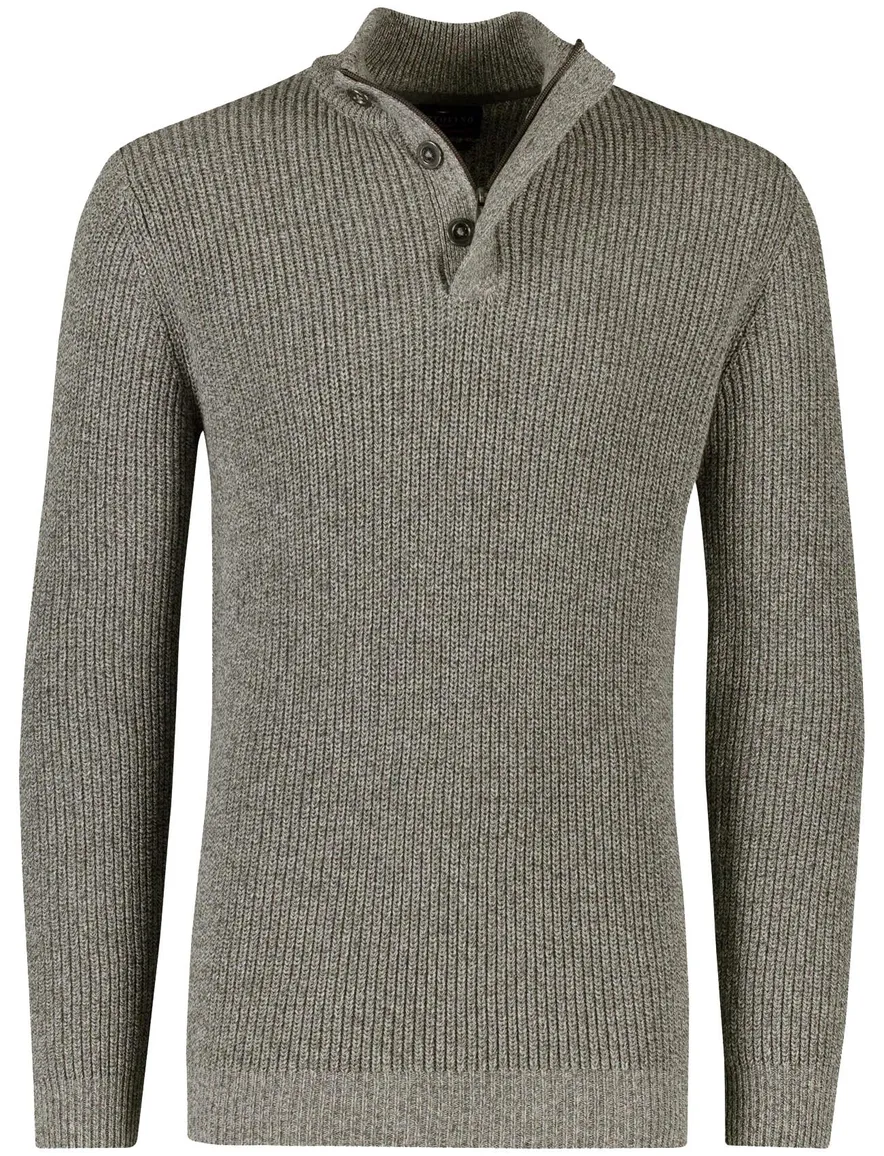 Portofino trui extra lange mouwlengte khaki