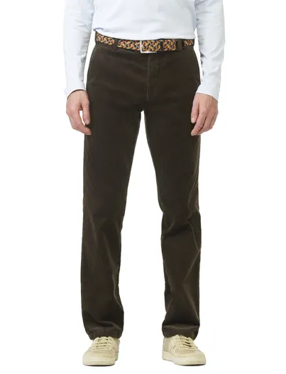 Meyer Meyer Bonn broeken bruin corduroy flatfront model