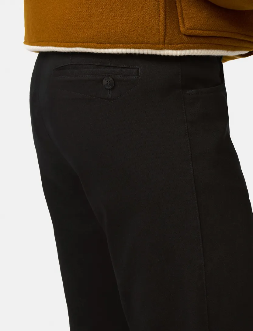 Meyer broek Dublin chino zwart normale fit effen katoen
