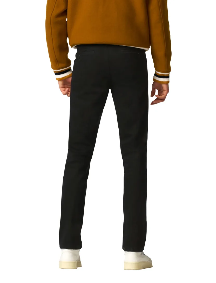 Meyer broek Dublin chino zwart normale fit effen katoen