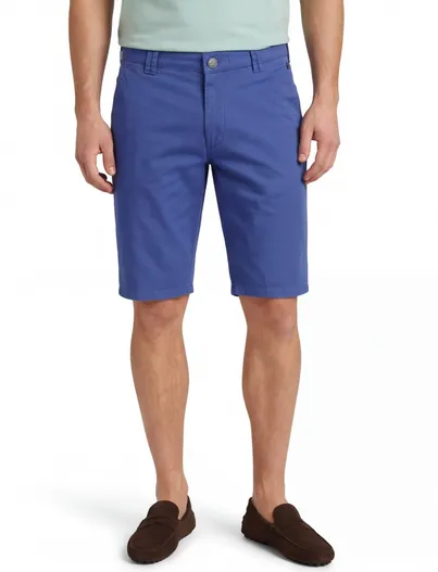 Meyer Shorts Meyer B-Palma blauw katoen normale fit