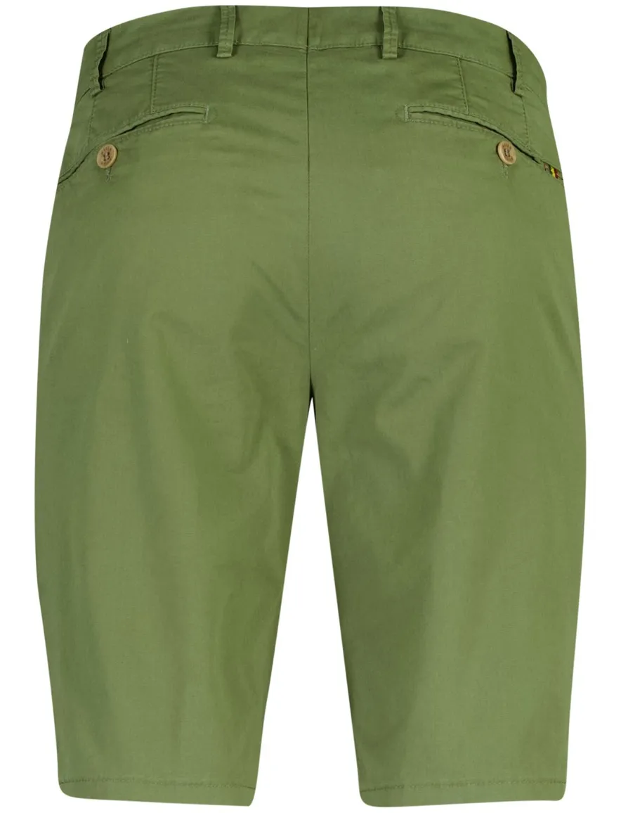 Shorts Meyer groen normale fit katoen