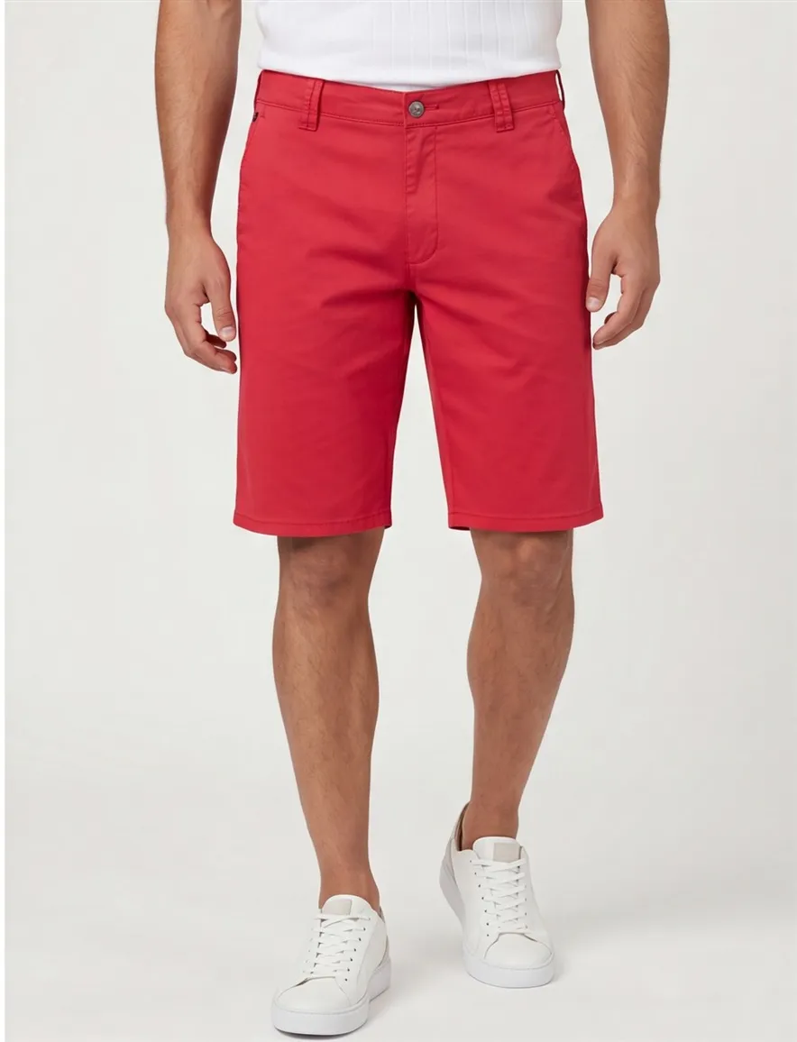 Shorts Meyer rood katoen normale fit