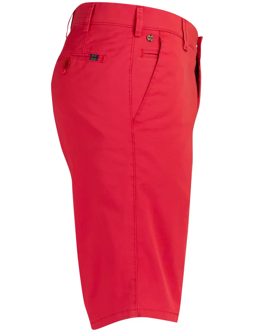 Rode shorts Meyer normale fit katoen