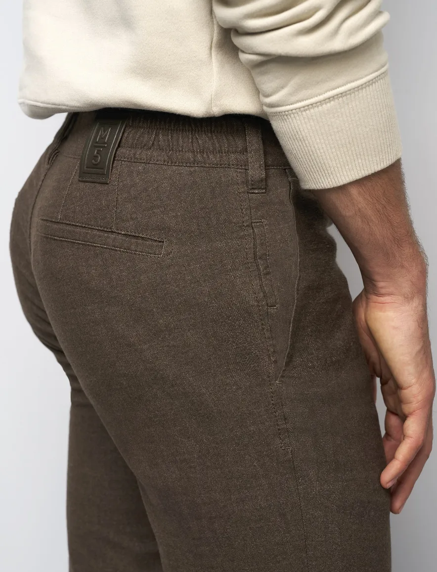 Meyer broek M5 Move chino bruin katoen gemêleerd