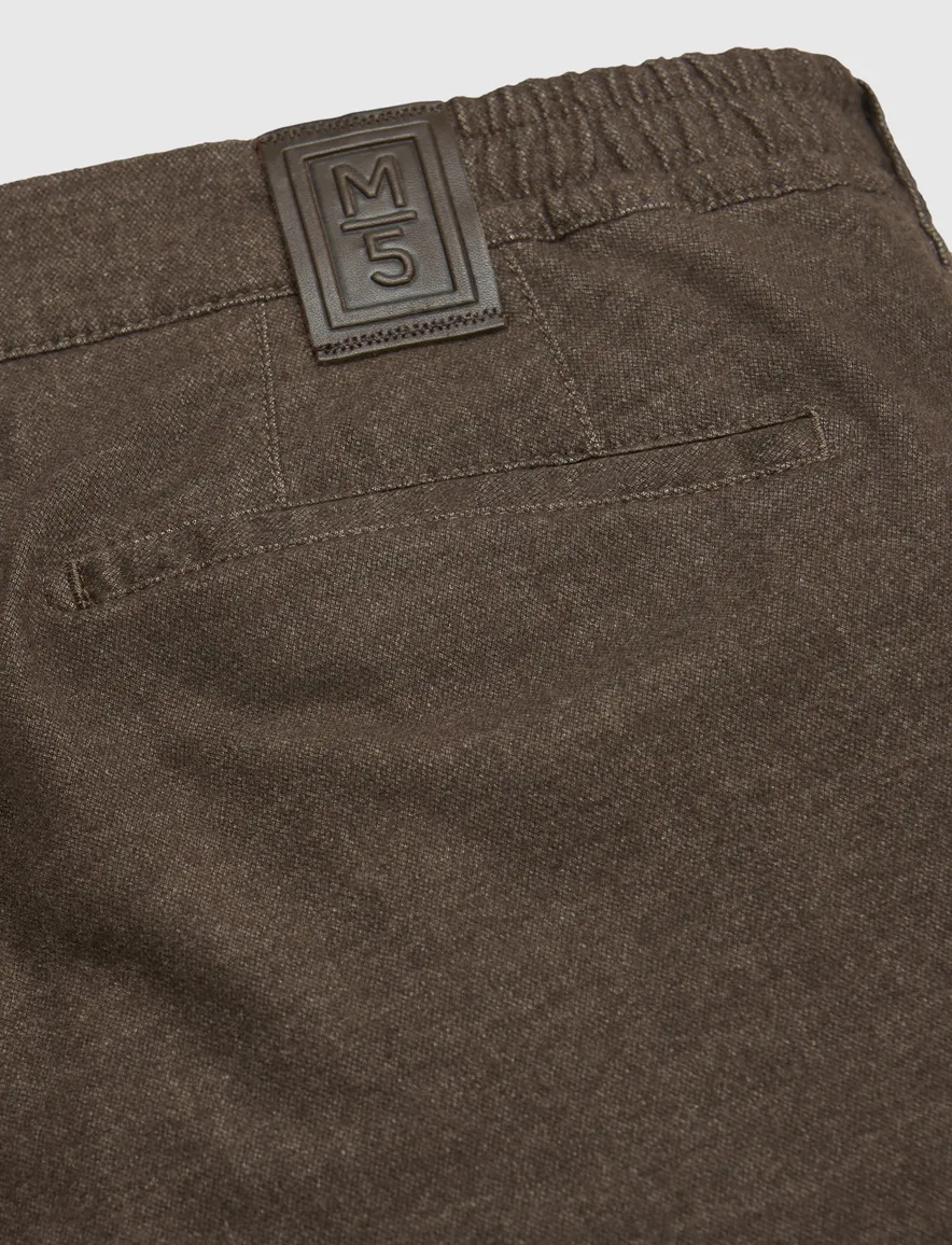 Meyer broek M5 Move chino bruin katoen gemêleerd