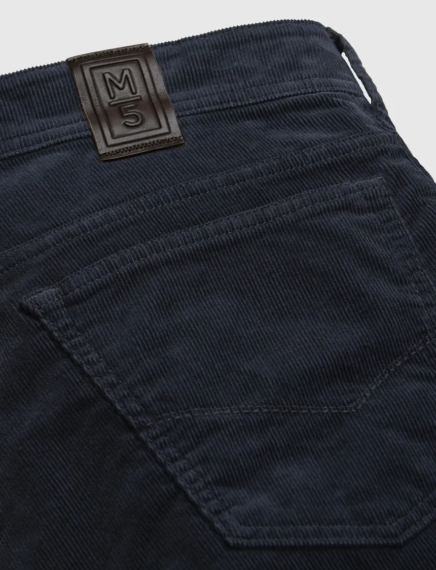 Meyer M5 Five 5p broek donkerblauw effen corduroy