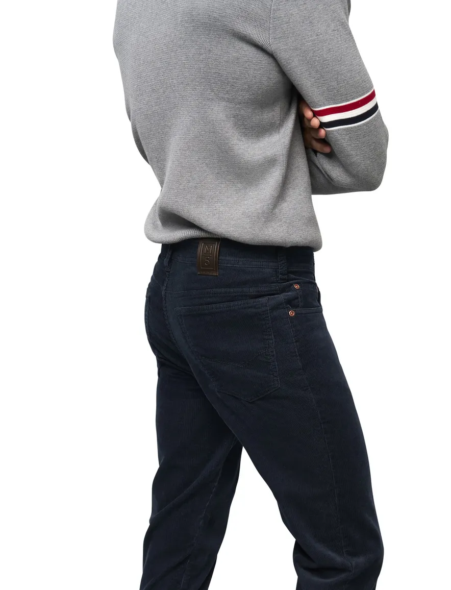 Meyer M5 Five 5p broek donkerblauw effen corduroy