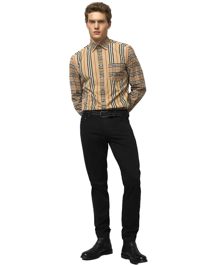 Broek Meyer FIVE 5-P zwart effen