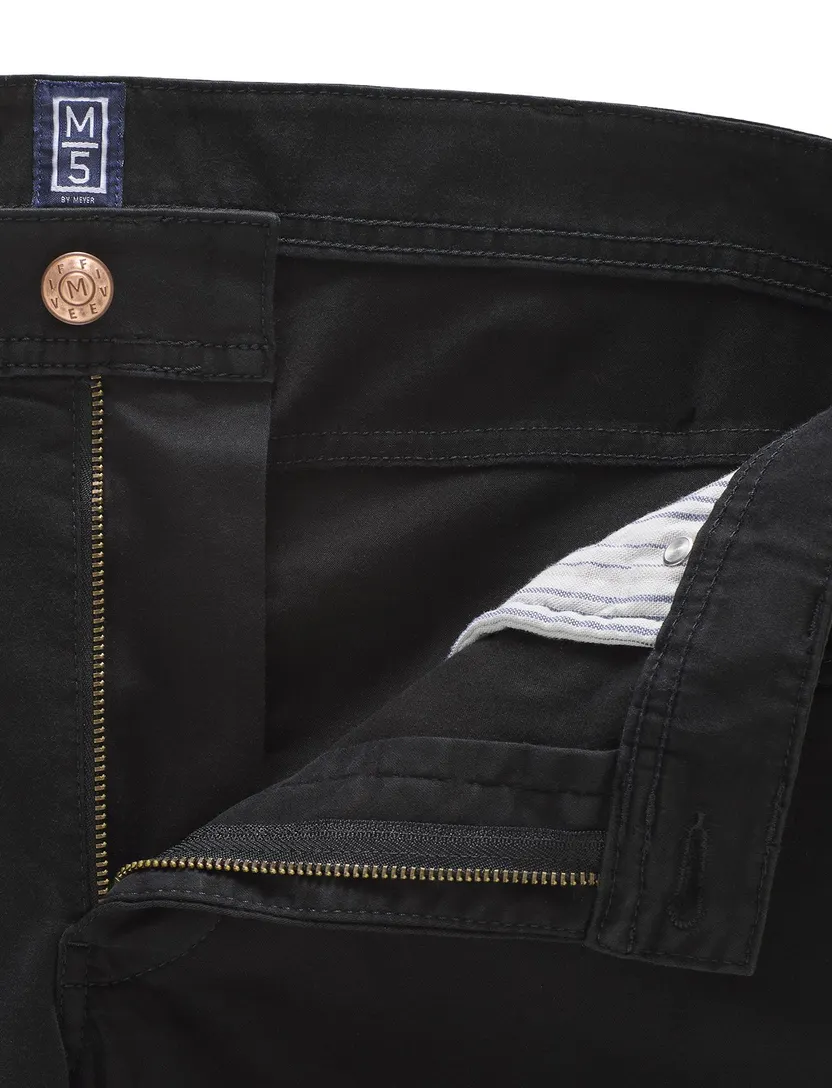 Broek Meyer FIVE 5-P zwart effen