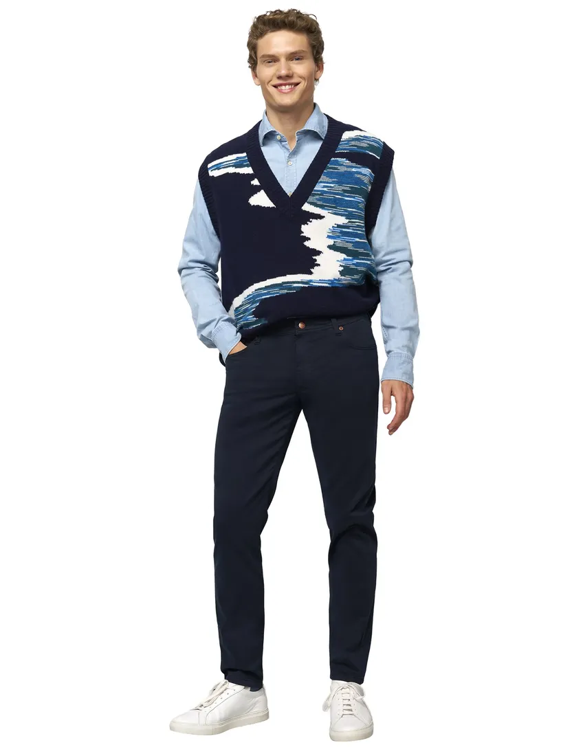 Broek Meyer donkerblauw 5-pocket model