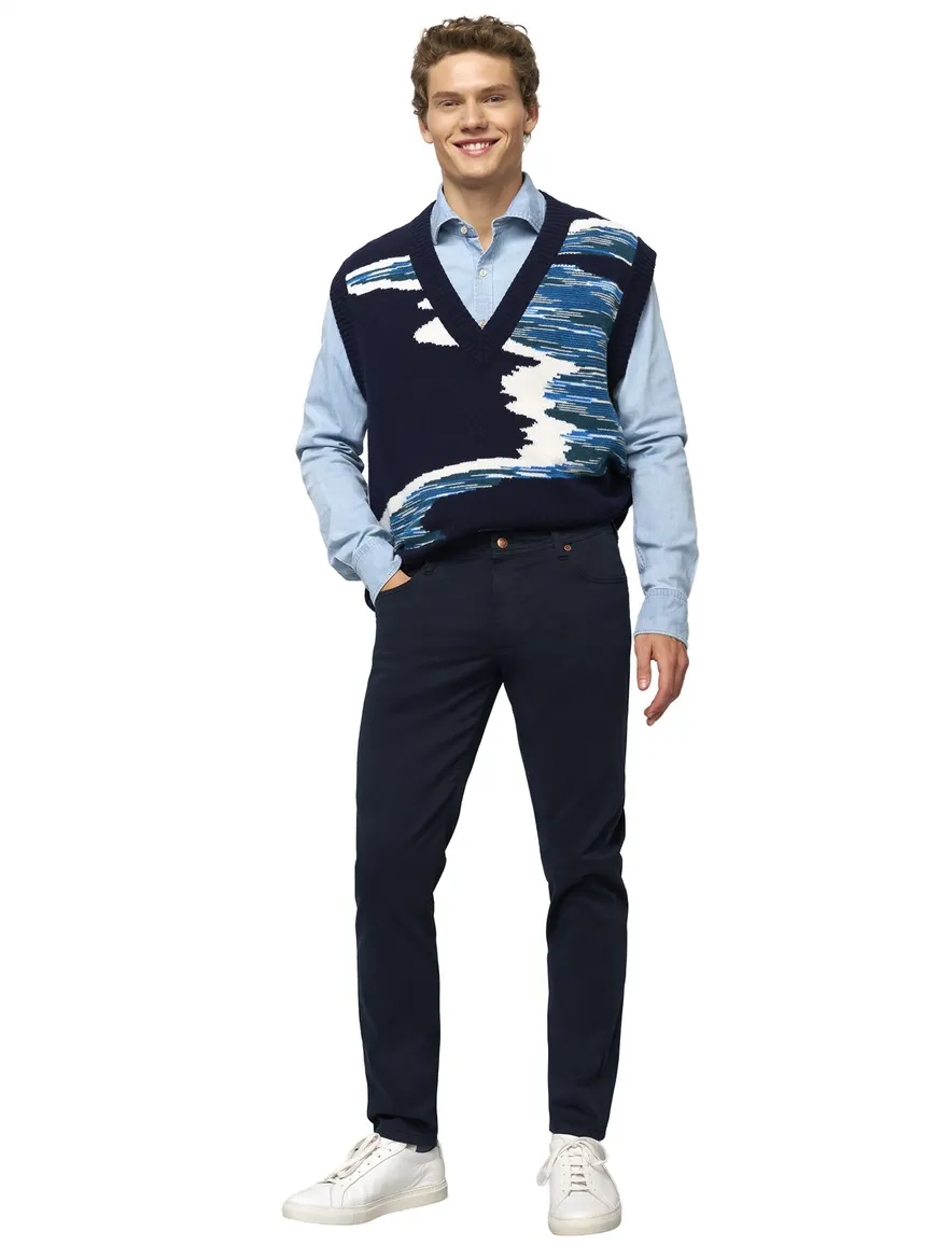 Broek Meyer donkerblauw FIVE Art.9-6106-19