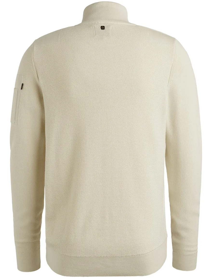 PME trui effen creme normale fit katoen